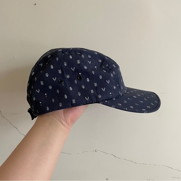 norse projects navy mini leaf print 5 panel cap - Picture 2 of 5